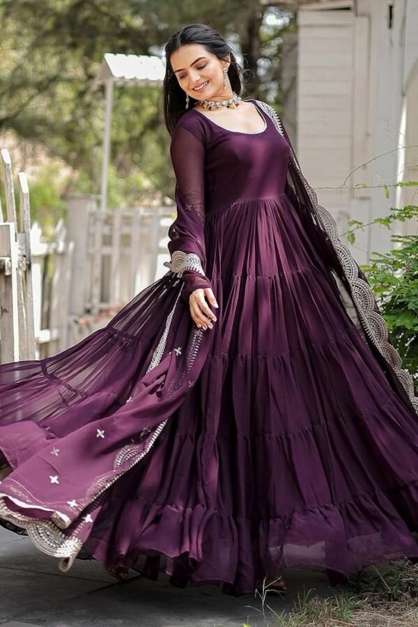 Purple Anarkali Set – Royal Hue, Timeless Style